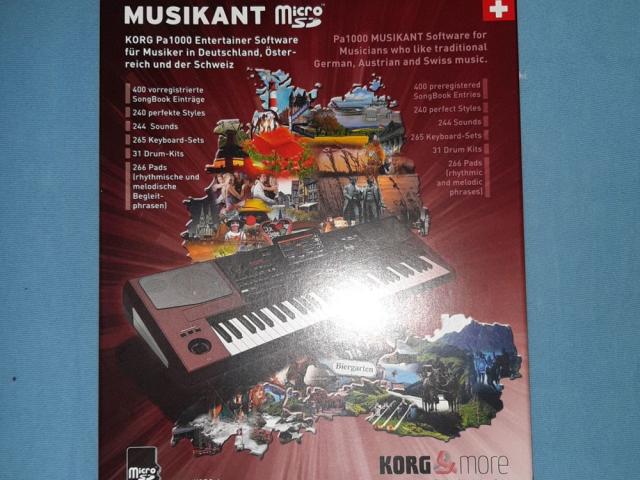 Verkaufe Musikant-Microcard, für Keyboard, Korg pa1000, kaum benutzt, Preis:110 . - 1