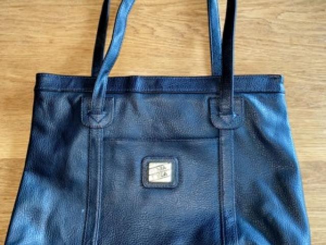 Vintage Damen Handtasche Shopper Umhängetasche Tragetasche Leder Top - 1