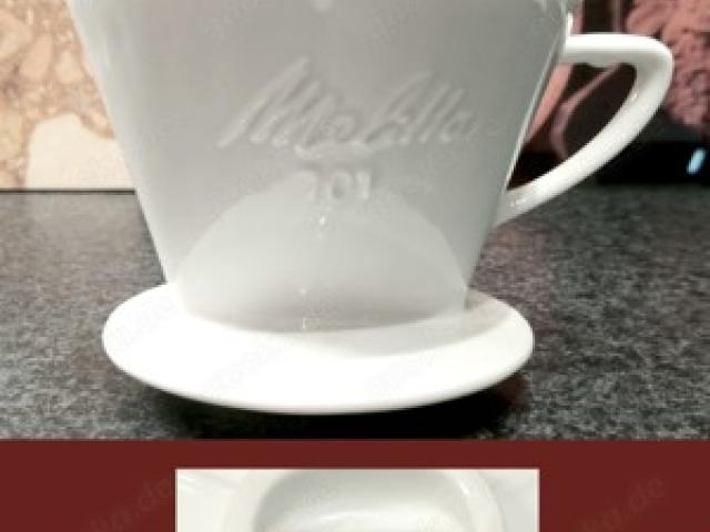 Melitta 101 Relief Kaffeefilter 3 Loch Porzellanfilter Weiß Klein - 1